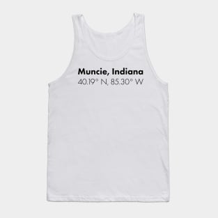 Muncie, Indiana Coordinates Tank Top